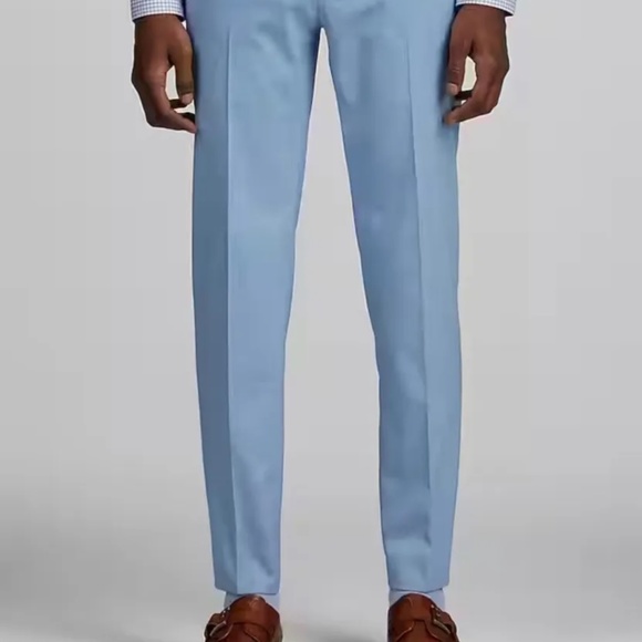 Jos. A. Bank Slim Fit Flat Front Suit separates light blue Men’s 34x32  NWT - Picture 1 of 3